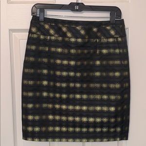 The Limited black and gold skirt size S